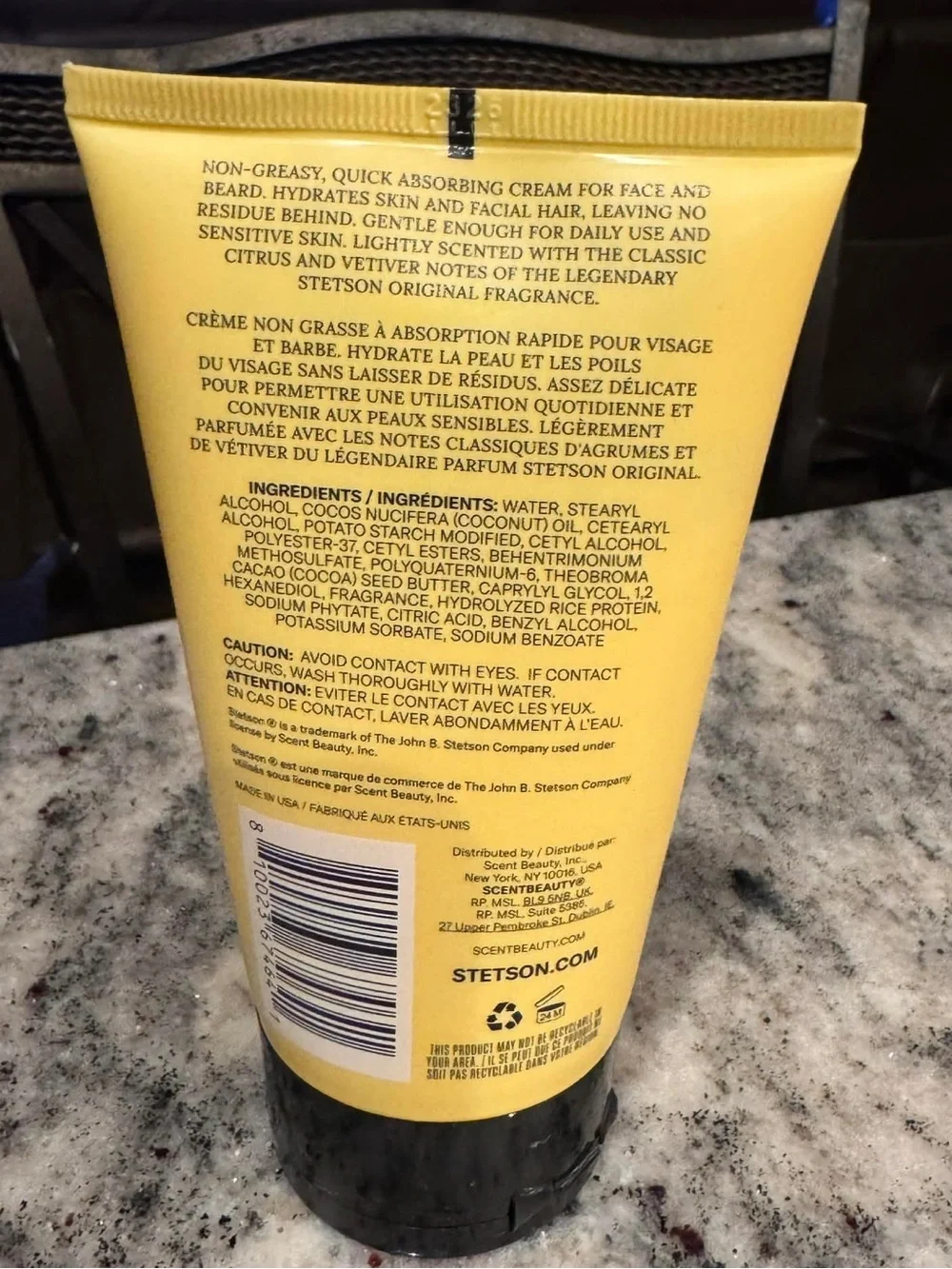 Stetson beard & face cream Original Yellow Tube Deep Moisture Cream